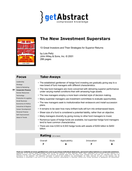 The New Investment Superstars
