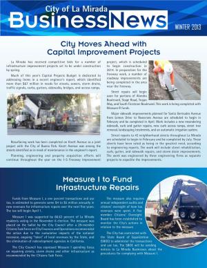 City of La Mirada City Moves Ahead with Capital Improvement Projects Measure I to Fund Infrastructure Repairs