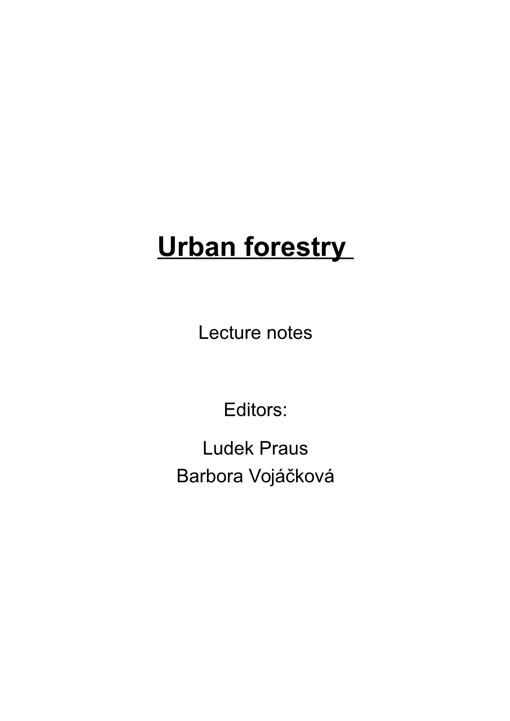 Urban Forestry