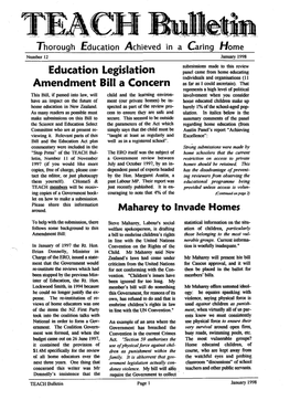 Education Legislation Amendment Bill a Concern As Far As 1