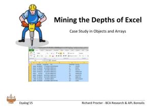 Mining the Depths of Excel