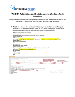 Winscp Automation and Scripting Using Windows Task Scheduler