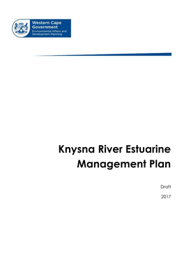 Knysna River Estuarine Management Plan