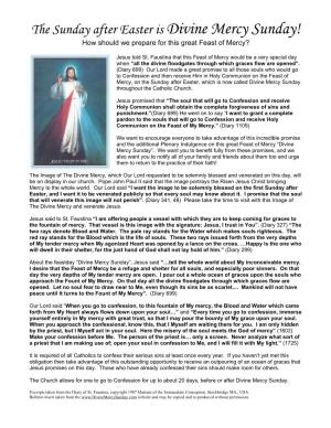 The Sunday After Easter Is Divine Mercy Sunday! How Should We Prepare for This Great Feast of Mercy?