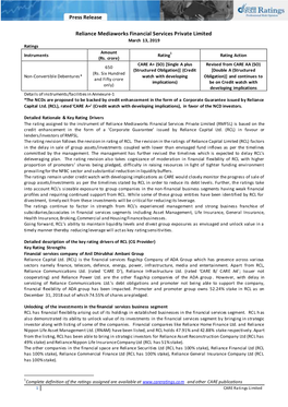 Press Release Reliance Mediaworks Financial Services Private Limited