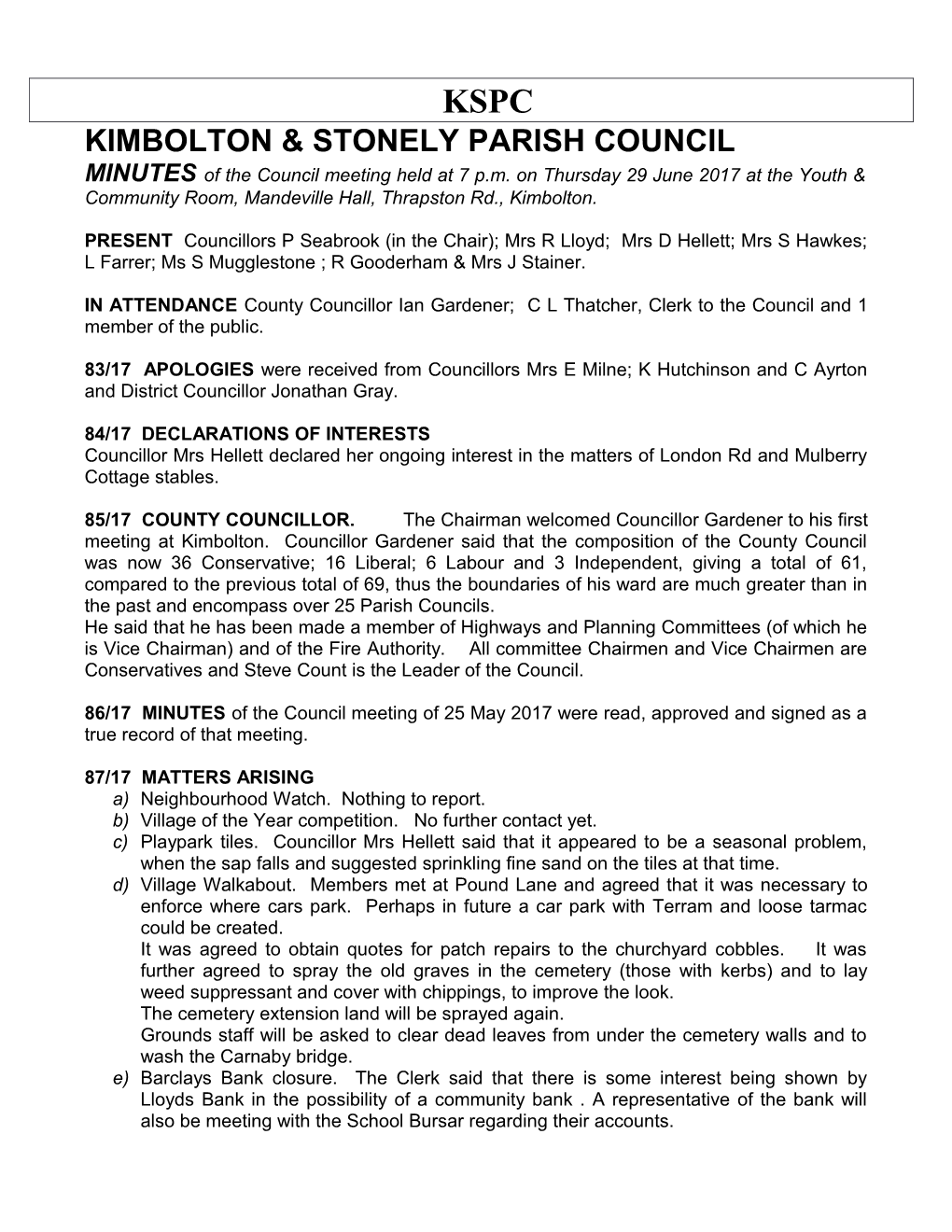 Kimbolton & Stonely Parish Council s2