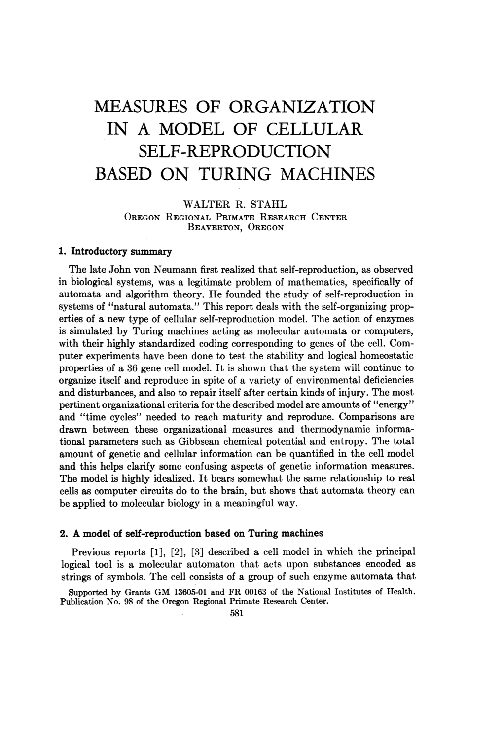 Self-Reproduction Based on Turing Machines