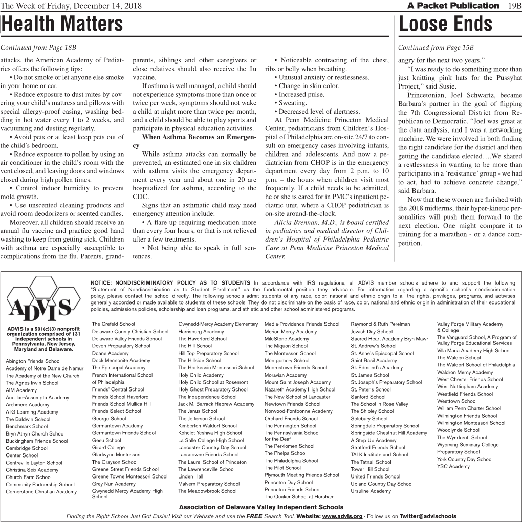 Health Matters Loose Ends