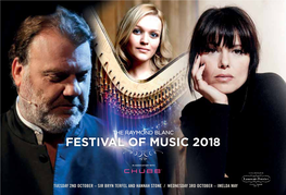 SIR BRYN TERFEL and HANNAH STONE / WEDNESDAY 3RD OCTOBER – IMELDA MAY Dear Friends, Old and New