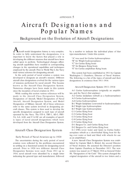 History of Aircraft Designation Systems