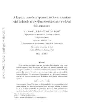 A Laplace Transform Approach to Linear Equations with Infinitely Many
