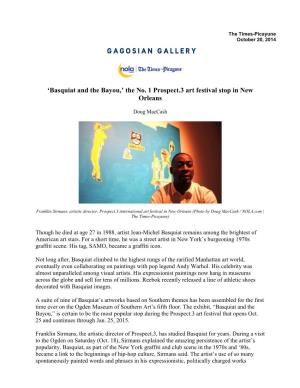 Basquiat and the Bayou,’ the No