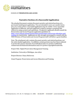 University of Michigan, Digital Preservation Management Training