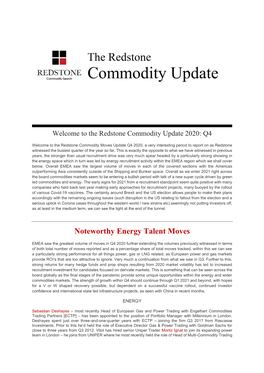 Redstone Commodity Update Q4 2020