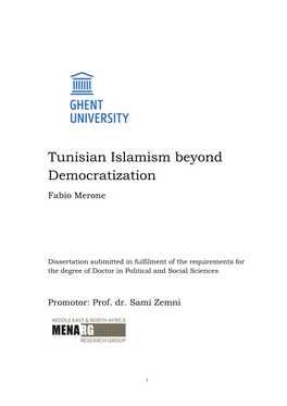 Tunisian Islamism Beyond Democratization