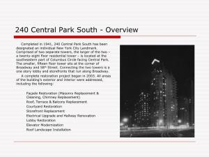 240 Central Park South - Overview