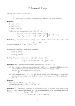 Polynomial Rings