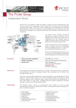 The Pictet Group 201011 EN