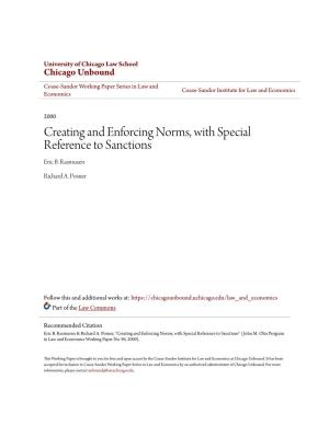 Creating and Enforcing Norms, with Special Reference to Sanctions Eric B
