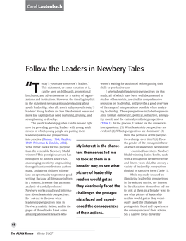 Follow the Leaders in Newbery Tales