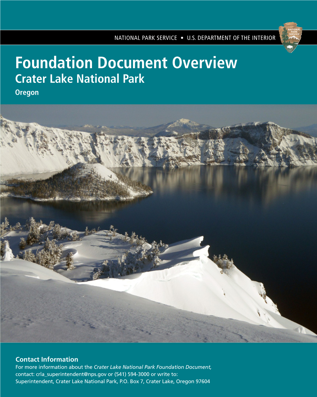 Foundation Document Overview, Crater Lake National Park, Oregon