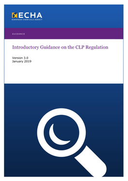 Introductory Guidance on the CLP Regulation Version 3.0 - January 2019 1