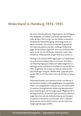 Widerstand in Hamburg 1933–1945