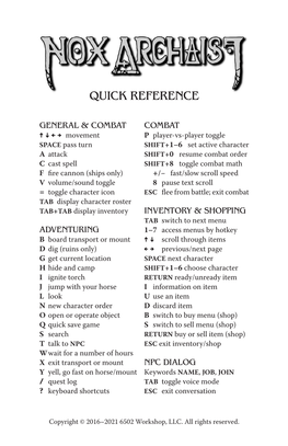 View the Quick Reference