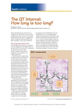The QT Interval: How Long Is Too Long?