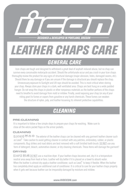 Leather Chaps Care