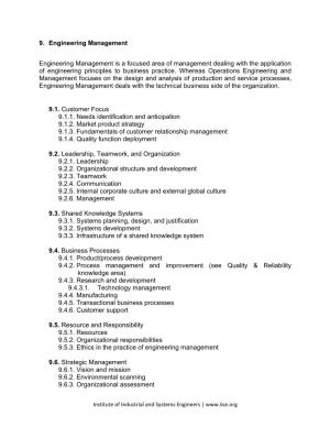 9. Engineering Management