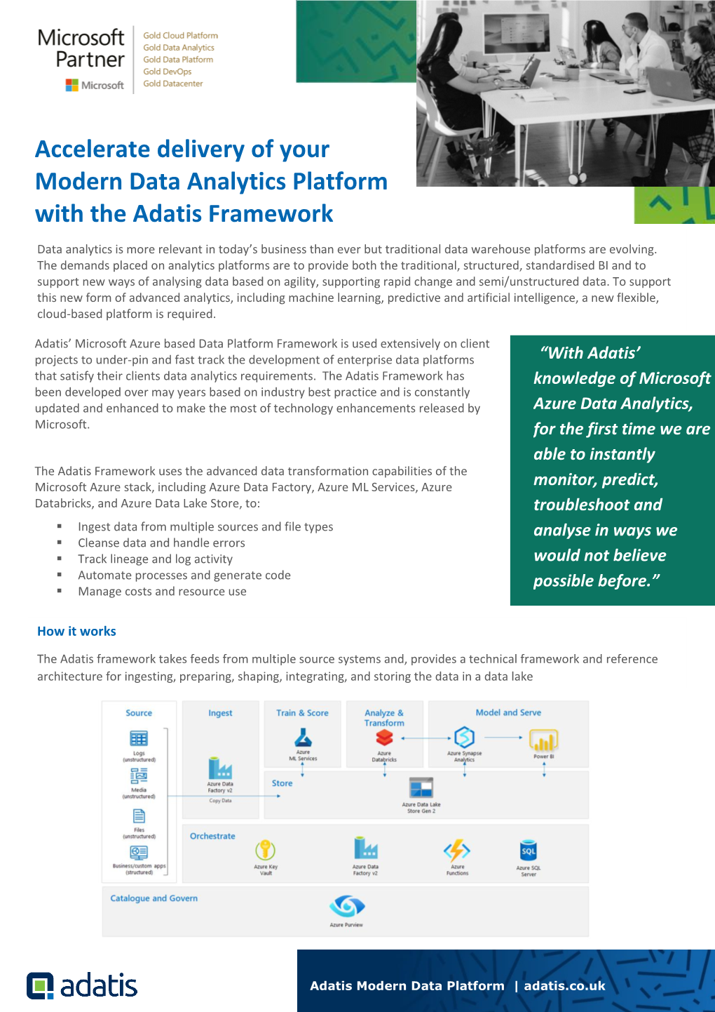 Accelerate Delivery of Your Modern Data Analytics Platform with the Adatis Framework