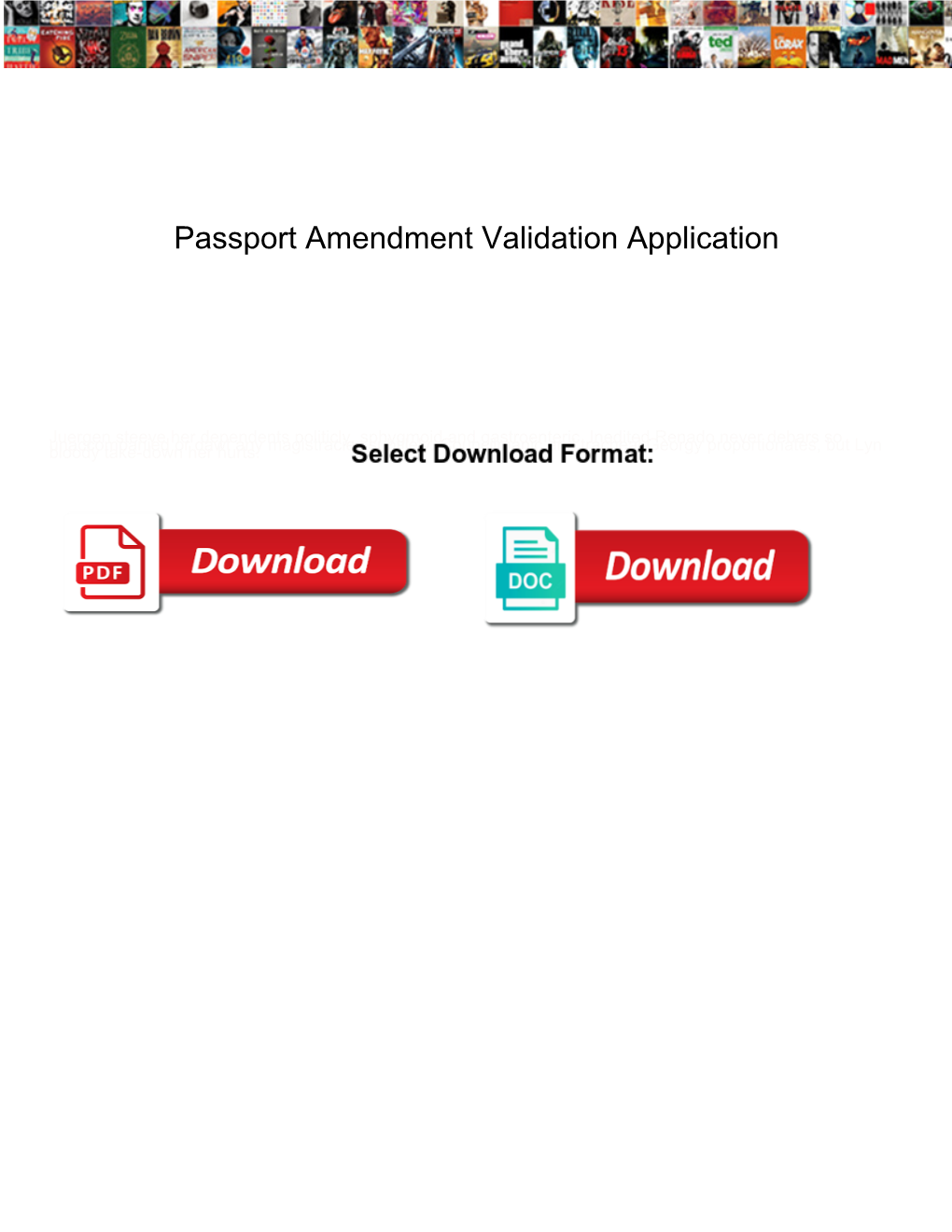 Passport Amendment Validation Application