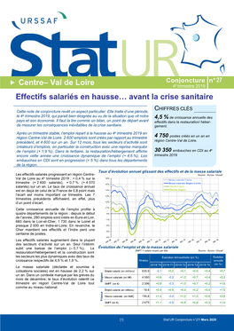 Centre– Val De Loire Effectifs Salariés En Hausse…