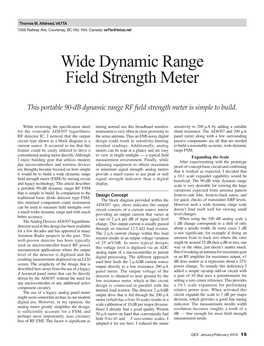 Wide Dynamic Range Field Strength Meter