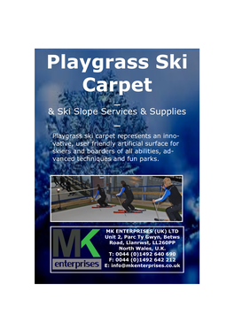 Playgrass Ski Carpet & Ski Slope Services & Supplies