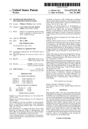 (12) United States Patent (10) Patent No.: US 6,472,433 B2 Wechter (45) Date of Patent: Oct