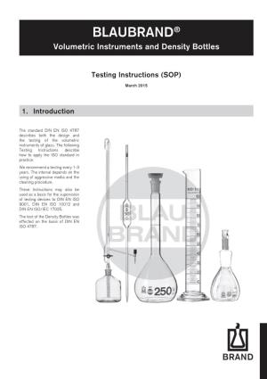 BLAUBRAND® Volumetric Instruments and Density Bottles