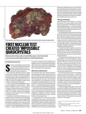 First Nuclear Test Created 'Impossible' Quasicrystals