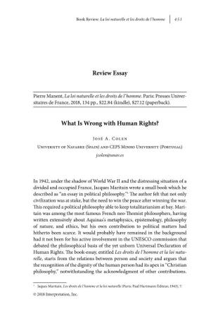 Review Essay What Is Wrong with Human Rights?