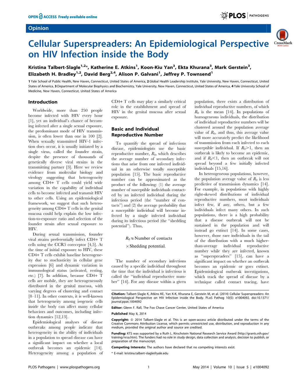 Cellular Superspreaders: an Epidemiological Perspective on HIV Infection Inside the Body