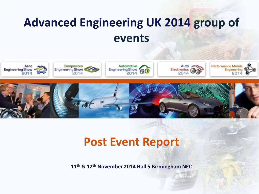 Advanced Engineering UK 2014 Group of Events