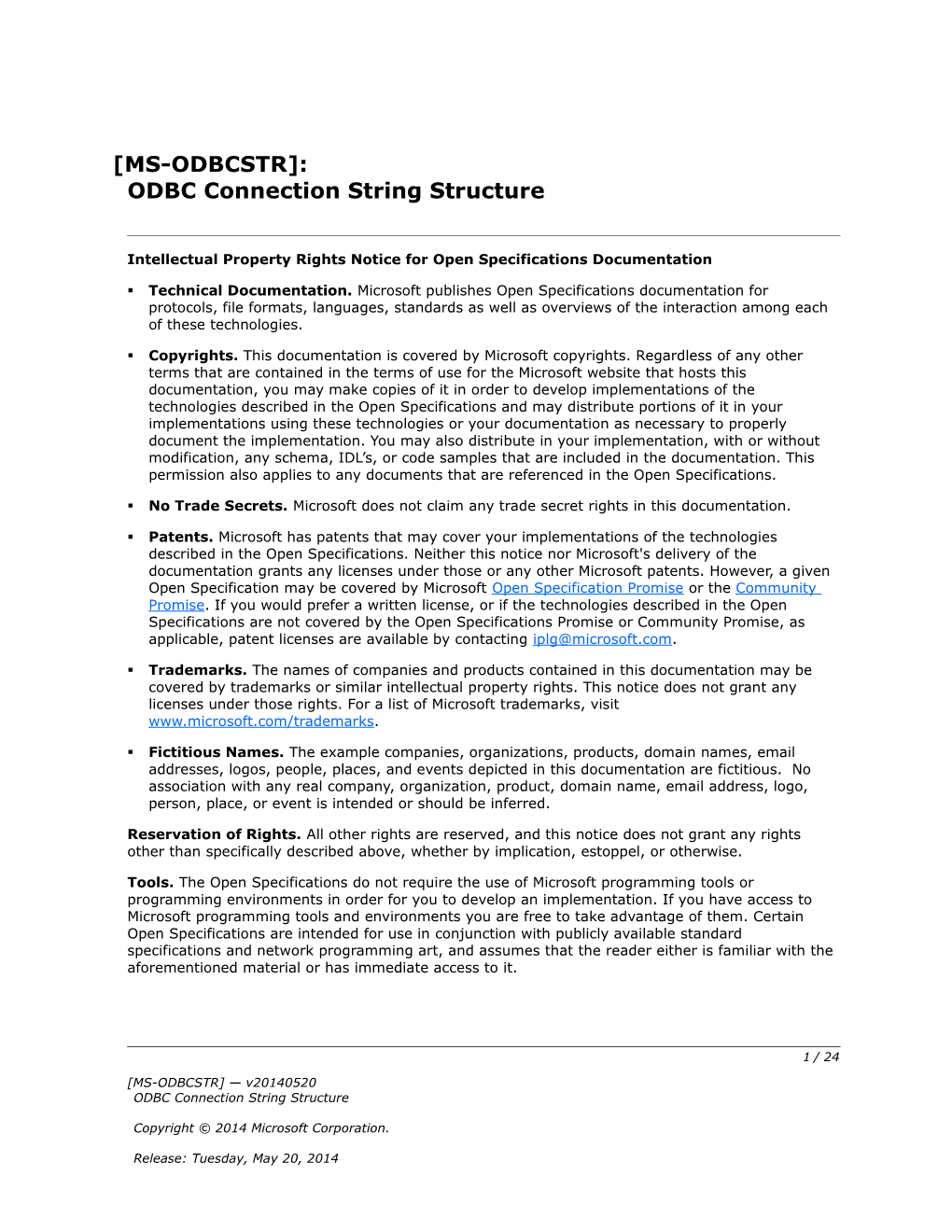 Intellectual Property Rights Notice for Open Specifications Documentation s6