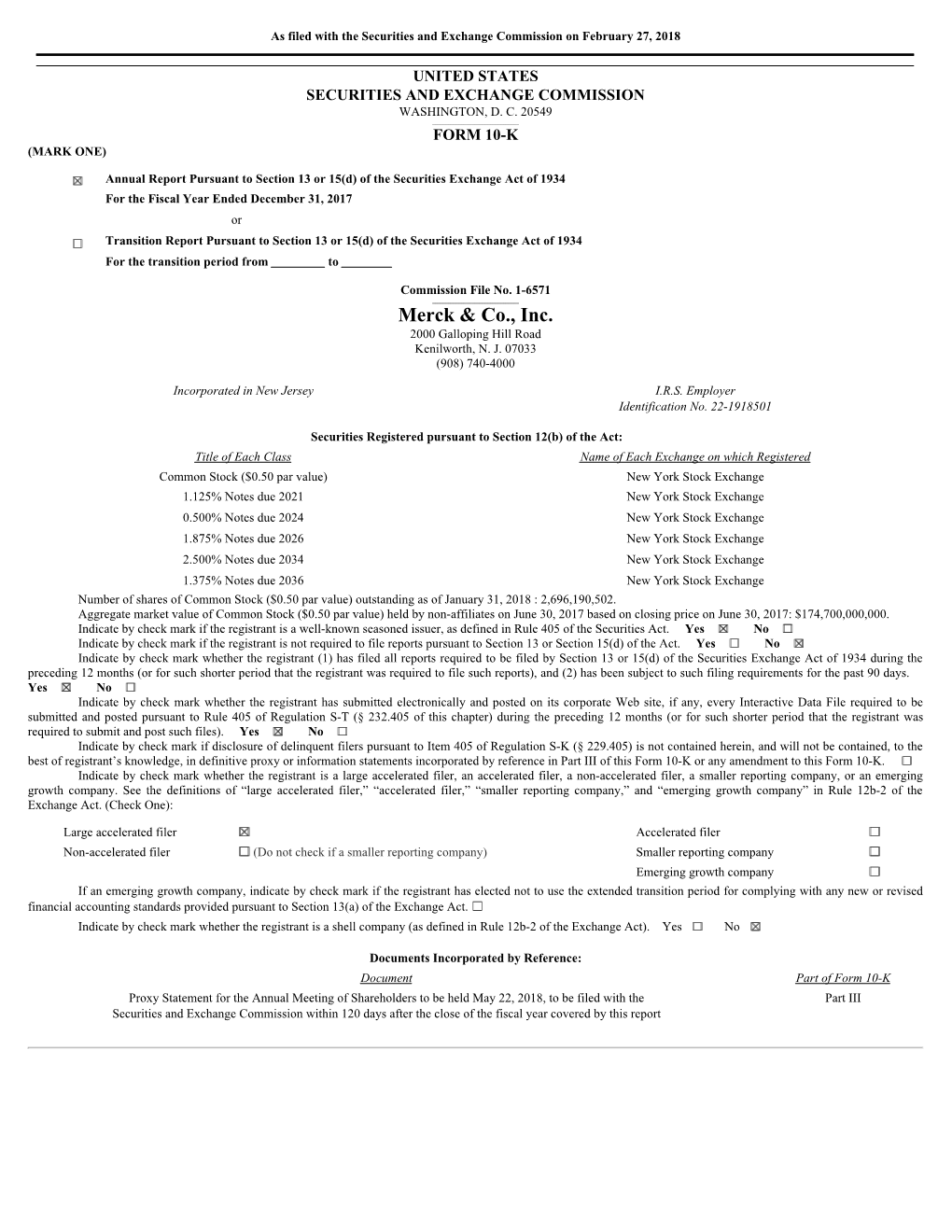 Merck & Co., Inc