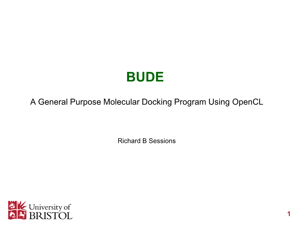 BUDE: GPU-Accelerated Molecular Docking for Drug Discovery