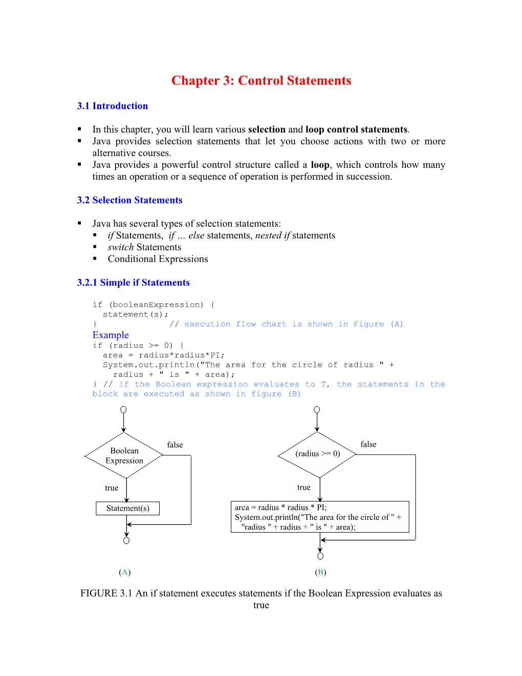 Chapter 3: Control Statements