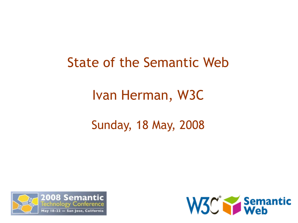 State of the Semantic Web