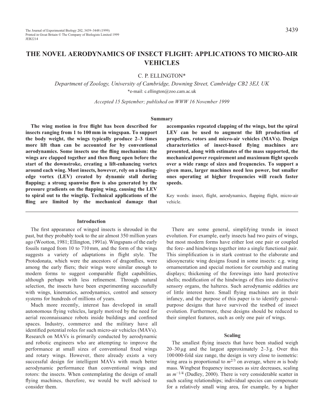 The Novel Aerodynamics of Insect Flight: Applications to Micro-Air Vehicles