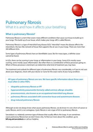 Pulmonary Fibrosis What It Is and How It Affects Your Breathing
