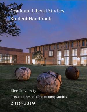 Graduate Liberal Studies Student Handbook